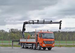 Mercedes Benz - ACTROS 3241 / Ravna platforma + Kran HIAB