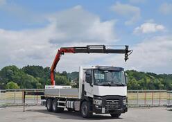 Renault - C 430 6x4 / Ravna platforma + Kran PALFINGER