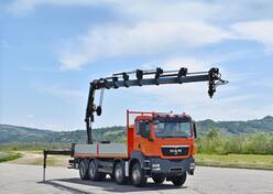 MAN - TGS 35.440 8x4 / Ravna platforma + Kran HIAB