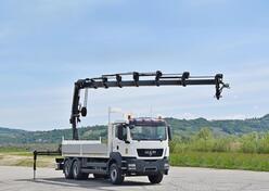 MAN - TGS 26.360 6x4 / Ravna platforma + Kran HIAB