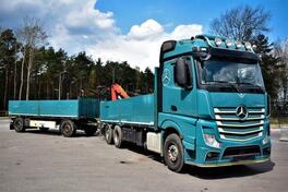 Mercedes Benz - ACTROS 2545 / Kran PALFINGER / KRONE prikolica