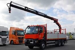 Renault - C 380 6x4 / Ravna platforma + Kran PALFINGER