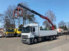 Mercedes Benz - ACTROS 2544 / Ravna Platforma + Kran HMF