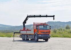 Renault - KERAX 380 / Ravna Platforma + Kran HIAB