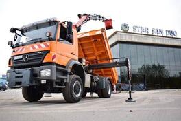 Mercedes Benz - AXOR 1833 4x4 / Kiper / Kran PALFINGER