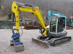 Neuson - Mini bager Neuson Wacker EZ80 sa grajferom