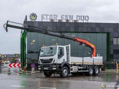 Iveco - TRAKKER 410 6x4 PALFINGER PK 20001 K kamion s ravnom platformom + kran / STR-0432