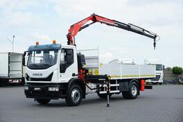 Iveco - EUROCARGO / 160-21 / FASSI F110 / ROTATOR / P kamion s ravnom platformom + rampa / DOM-1658