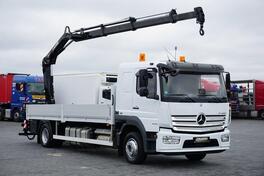 Mercedes Benz - ATEGO / 1224 / ACC / HIAB 099 B - 3 DUO kamion s ravnom platformom + kran / DOM-1682
