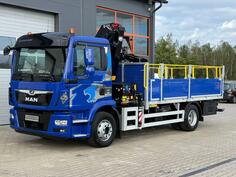 MAN - TGM 15.250 / Euro 6 kamion s ravnom platformom + kran / JOA-0206