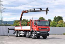 DAF - CF 85.410 Ravna platforma + Kran Palfinger PK 18002 EH C