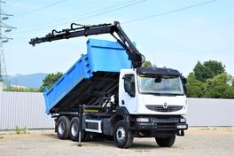 Renault - KERAX 370 DXI 6x4 Kiper + Kran Hiab 122B