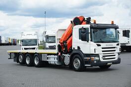 Scania -  P 420 8x4 Platforma + Kran PALFINGER PK 26002
