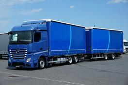 Mercedes Benz - ACTROS 2545 6x2 kamion sa ceradom + prikolica sa ceradom