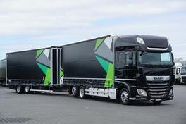 DAF - XF 480 6x2 120 M3 kamion sa ceradom + prikolica sa ceradom