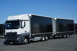 Mercedes Benz - ACTROS 2542 6x2 sa ceradom + prikolica