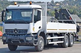 Mercedes Benz - ACTROS 2636  6x4 Ravna platforma + Kran Hiab X-HIDUO 188 ES-4