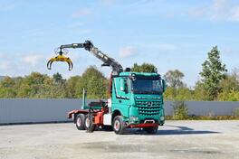 Mercedes Benz - AROCS 3363 6x4 kamion za prijevoz drva + Kran LOGLIFT 251S