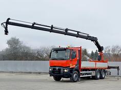 Renault - C 430 *HIAB X - HIPRO 188 ES - 5 + FUNK* 6x4 kamion s ravnom platformom / LUS-1081