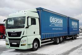 MAN - TGX 26.460 / Kamion sa klizna zavesa cerada + prikolica sa kliznom ceradom / IMP-3595