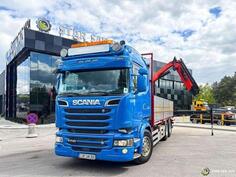 Scania - R730 6X4 PALFINGER PK 33002 EH kran kamion s ravnom platformom / STR-0527