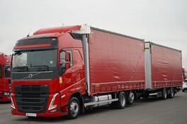 Volvo - FH 460 / 120 m3 / Kamion sa klizna zavesa cerada + prikolica sa kliznom ceradom / IMP-3189