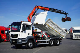 MAN - TGS / 33.420 / EURO 6 / KIPER + HIDRAULIČNA DIZALICA / FASSI F 175 / 6×4 / HIDRAULIKA / kip...