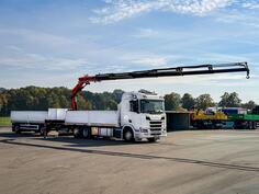 Scania - R500 / 6x2 / FASSI F235 A.2.26 / DALJINSKO UPRAVLJANJE / PRIKOLICA – kamion sa otvorenom...