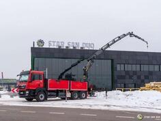 MAN - TGS 26.480 6x2 PALFINGER PK 34002 kran Fly Jib kamion s ravnom platformom / STR-0553