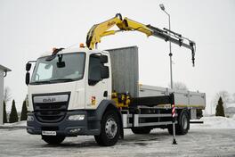 DAF - LF 250 /Kamion s ravnom platformom+Kran/ IMP-3719