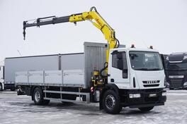 Iveco - EUROCARGO 180E30 / sandučar + HDS + hidraulična rampa / HYVA 911 / rotacija / kamion sa r...