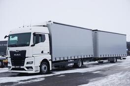 MAN - TGX 18.470 / EURO 6 / transportni sastav 120 m³ / 14,81 t / kamion sa kliznom ceradom + pri...