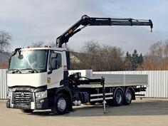 Renault - T 380 / HIAB 111 B - 2 HIDUO + FUNK / 6x2 / kamion s ravnom platformom / LUS-1172