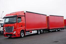 Mercedes Benz - Actros 2545 ACC / Euro 6 / MP5 / upravljiva osovina / jumbo set / kamion sa klizn...