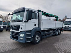 MAN - TGS 26.460 kamion s ravnom platformom+kran/LTK338