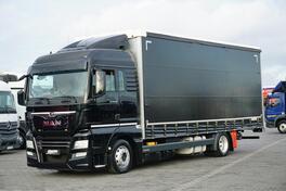 MAN - TGX / 18.360 / ACC / E 6 / FIRANKA / 19 PALETA / Nosivost 7650 kg / kamion sa klizna zavesa...