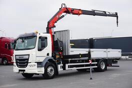 DAF - LF / 260 / ACC / HDS / HYVA HC-183 kran / PILOT / ROTATO / kamion s ravnom platformom / DOM...