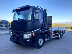 Renault - C 38026 DTI flatbed truck / kran / kamion s ravnom platformom / LA2610