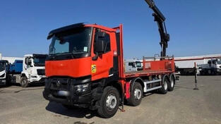 Renault - C-series Flatbed / kran / kamion platforma / LA2622