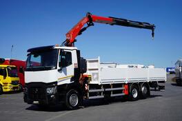 Renault - C 430 / 6 X 2 / E 6 / FASSI F 195 / ROTATOR / kamion s ravnom platformom / DOM-2196