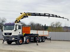 MAN - TGS 35.360 / 7,15m / kran / FUNK / 8x4 kamion s ravnom platformom / LUS-1243