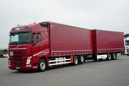 Volvo -  FH / 460 / EURO 6 / kamion sa klizna zavesa cerada + prikolica sa kliznom ceradom / DOM-...