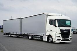 MAN - TGX / 18.470 / E 6 / GM / 120 M3 / kamion sa klizna zavesa cerada + prikolica sa kliznom ce...