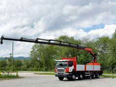 Scania - P 410  / PK 34002 - SH F + FUNK / 8x4 / kamion s ravnom platformom / LUS-1276