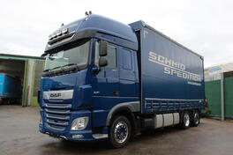 DAF - XF 480 / 6x2 / PALFINGER PK9001EH KRAN + FUNK / kamion s ceradom / MO3115