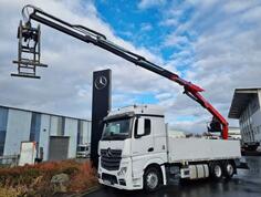 Mercedes Benz - Actros 2745 L / 6x2 / kran / kamion s ravnom platformom / MO3122