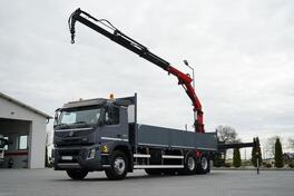 Volvo - FMX 430 Kamion s ravnom platformom + Kran / IMP-4163