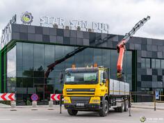 DAF - CF85.410 6x4 PALFINGER PK 34002 SH kran Winch kamion s ravnom platformom / STR-0669
