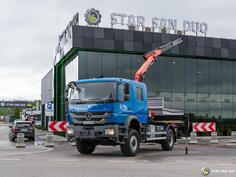 Mercedes Benz - AXOR 1829 4x4 Palfinger PK 8501 kran kamion s ravnom platformom / STR-0676