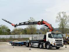 Volvo - FMX 460 / KRAN + JIB + FUNK + prikolica / 6x4 / TOP / kamion s ravnom platformom / LUS-1251